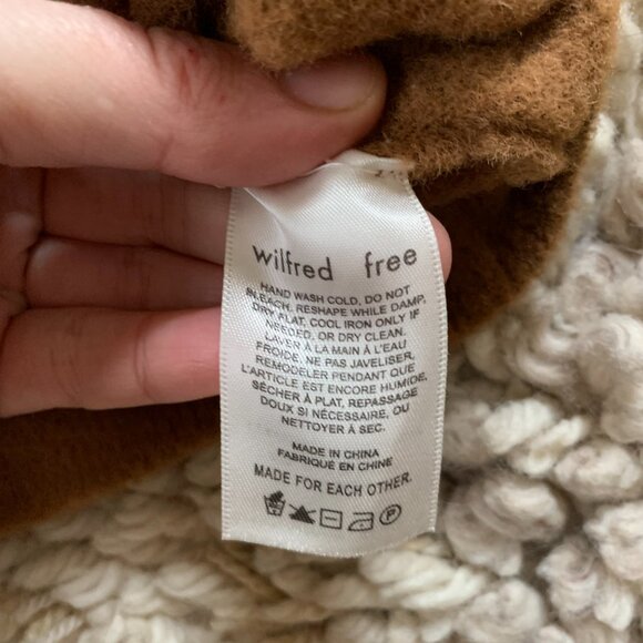 Wilfred Free Hush Knit V Neck Chestnut Brown Sweater - Picture 5 of 9